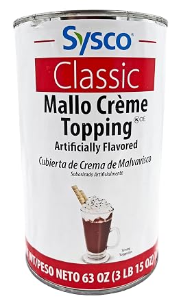 Sysco Classic Mallo Creme Topping | Dessert & Ice Cream Topper | Kosher | 63 oz.