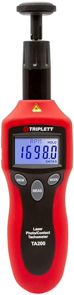 Triplett TA200 Contact and Non-Contact Laser Photo Tachometer