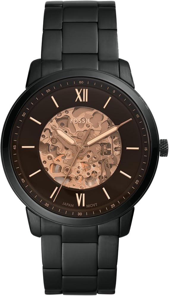Fossil Men's Neutra Automatic Stainless Steel Three-Hand Skeleton Watch