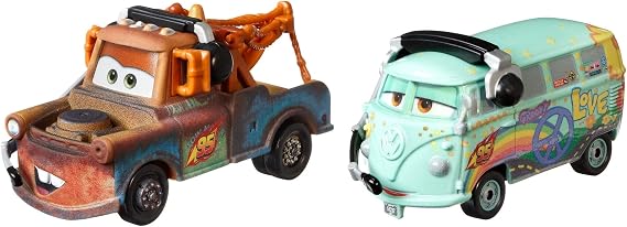 Cars Disney Pixar Race Team Mater & Fillmore with Headset 2-Pack