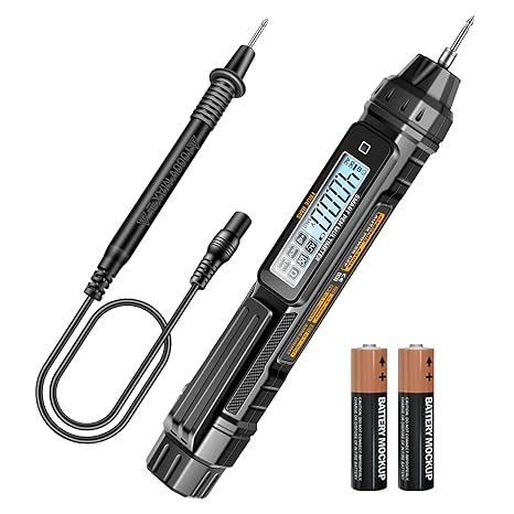 ANENG Pen Type Digital Multimeter, 4000 Count AC/DC Voltage Tester with NCV | Measures Current, Resistance, Continuity, Capacitance and Diodes with a Non-Contact Voltmeter Sensor and Live Wire Detection