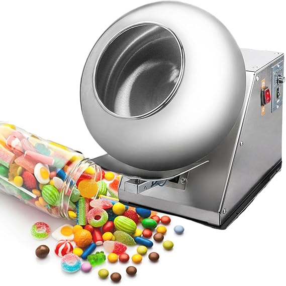Snack Coater Attachment, Small Sugar Coating Machine, Drying and Polishing Integrated Snack Coater Machine, Low Power/Fast Heat Chocolate Polishing Machine