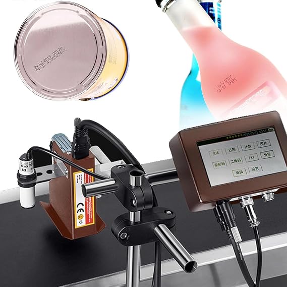 Date Coding Machine,Portable Smart Printer,Commercial Automatic Coding Machine,Inkjet Coder,Date Coder,12.7 Mm/25.4 Mm Online Inkjet Coder with Touch Screen 12.7mm