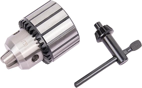 HFS(R) Drill Press Chuck with Key JT33 Taper Mount 3-Jaw for Lathes Drilling Machine 1/32"-1/2"(1-13mm)