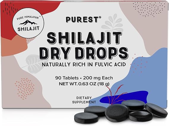 Pure Himalayan Shilajit | 100% Pure Natural Shilajit Grade A Max Potency 85+ Trace Minerals & Fulvic Acid | 3rd Party US Lab Tested | Altai Tablets | 18g (90ct)