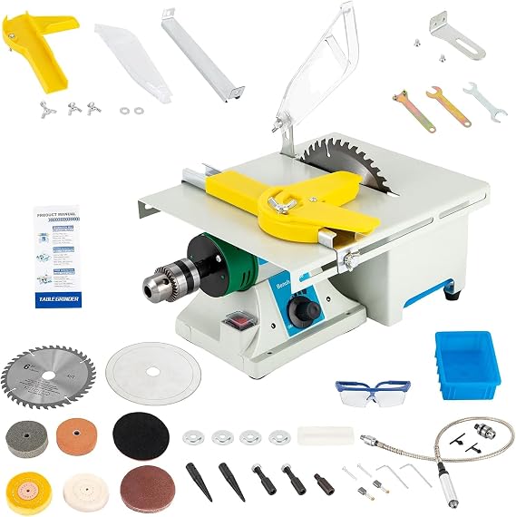 750W 5-in-1 Lapidary Saw, 110V US-Standard Rock Cutting Saw, 6" Angled Blade 800-10000rpm Lapidary Saw For Cutting Rocks, Complete Kit Lapidary Equipment for DIY Gem & Woodworking
