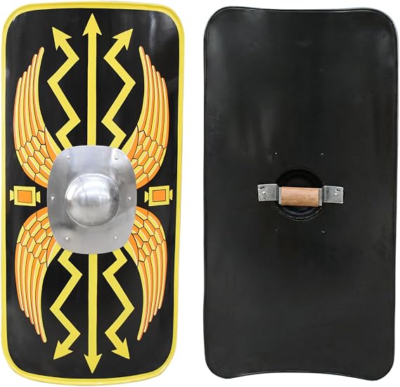 Functional Medieval Roman Armour Legion Scutum Shield 18G Steel Jumbo SCA LARP