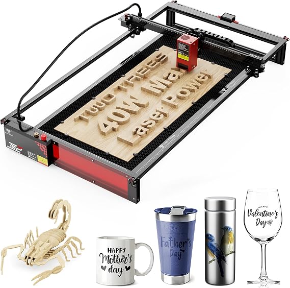 40000mW Laser Engraver, 450mm x 900mm Working Area Laser Cutter | 0.06mm Precision Engraving Machine, Laser Engraver for Wood Metal Acrylic Leather, WiFi & USB Connectivity, GRBL Compatible