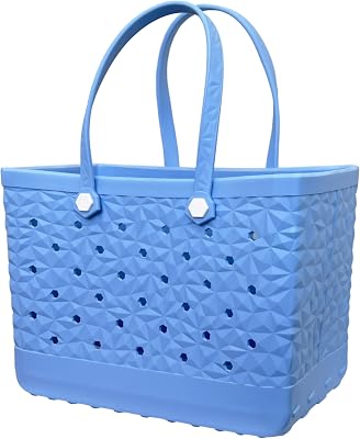 Rubber Beach Tote Bag Waterproof Tip-Proof Outdoor Tote Bag for the Beach Boat Pool Sports