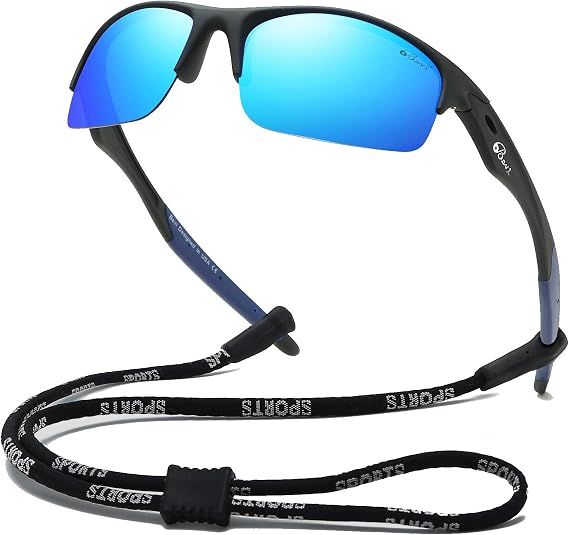Bevi Polarized Sports Sunglasses TR90 Frame UV Protection for Men and Women Cycling Baseball Running Golf