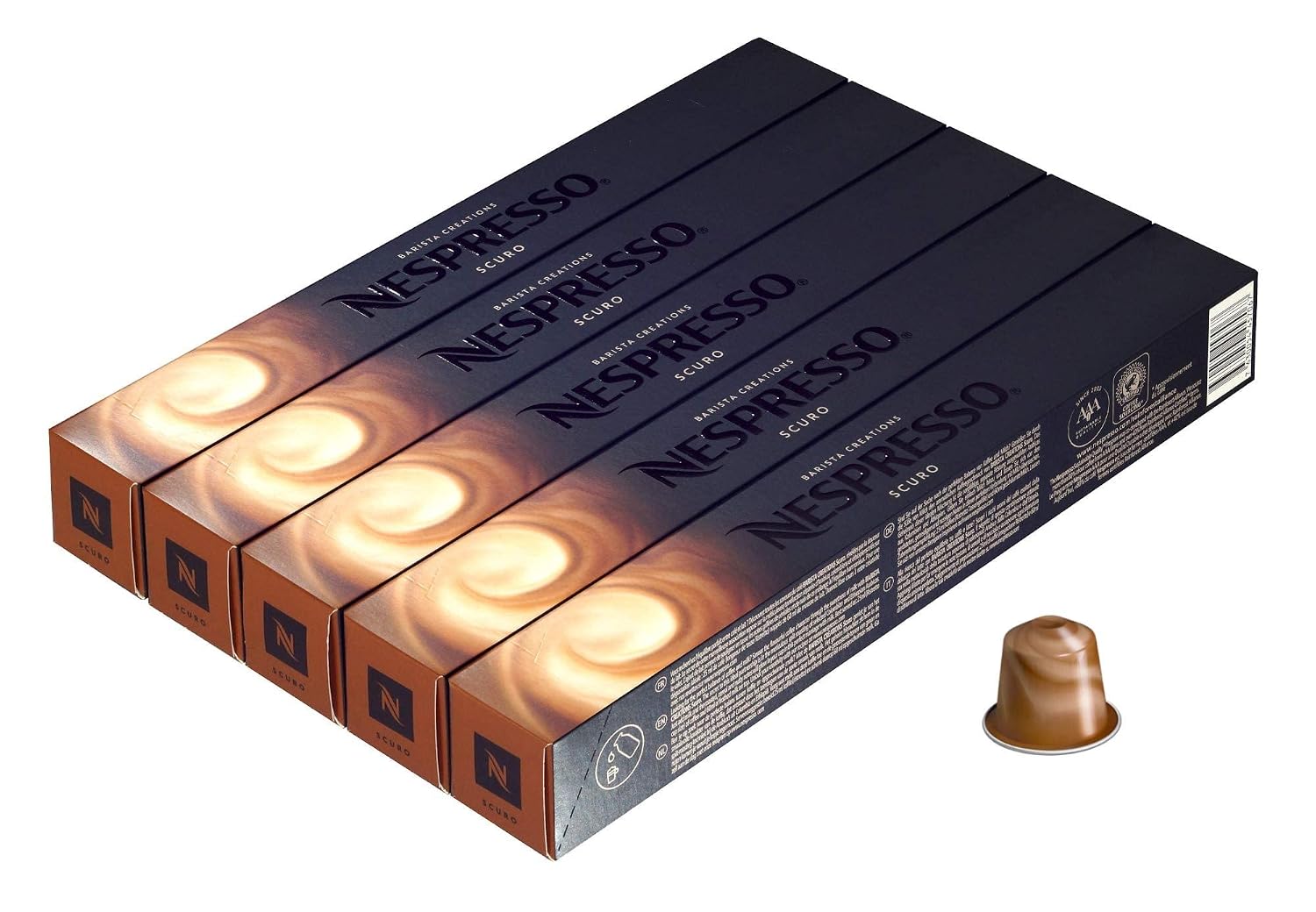 European Version Nespresso OriginalLine Barista Creations for Balanced Recipes with Milk: Scuro, 50 Capsules