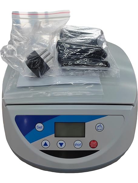 Benchtop Low Speed Centrifuge Digital Centrifuge with Max Speed 500-5000 R/min Max Capacity 6*15ml(centrifuge Tube) Timing Range 10s ~ 99min59s for PRP Cosmetic Blood Station Biochemistry, Etc