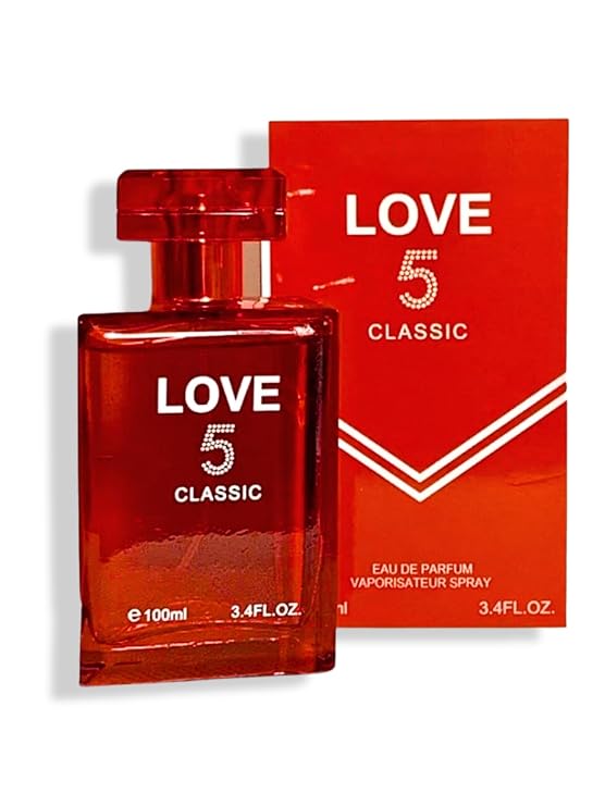 LOVE 5 CLASSIC RED POUR FEMME EAU DE PARFUM 3.4 Fl. OZ. Floral Aldehyde fragrance for women.