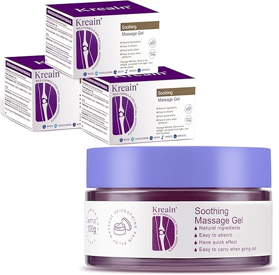 Joint & Muscle Soothing Massage Purple Gel, Soothes Back, Shoulders, Knees, Lumbar, Neck, Wrists, Hands and Feet (3.5 OZ 3 PCS)