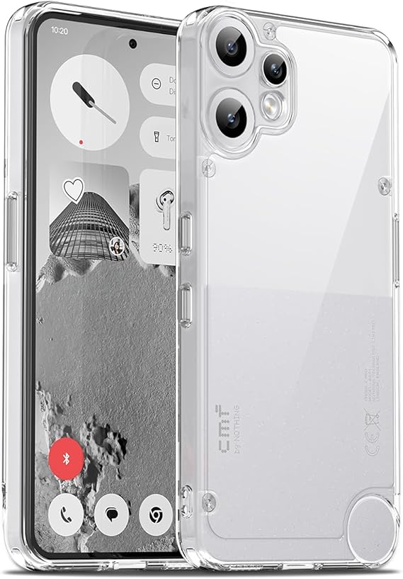 Case for Nothing CMF Phone 2 Pro, Military Grade Drop Protection Phone Case, Yellowing Resistant, Anti-Scratch Hard PC Back, Shockproof Hard Ultra-Thin Protective Cover, Clear