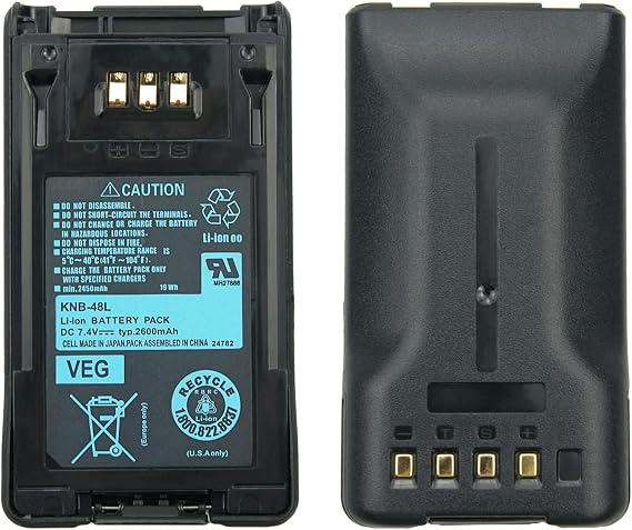 KNB-48L 7.4V 2600mAh Li-ion Battery for Kenwood TK-5220 TK-5320 NX-200 NX-300 Replacement for KNB-47L