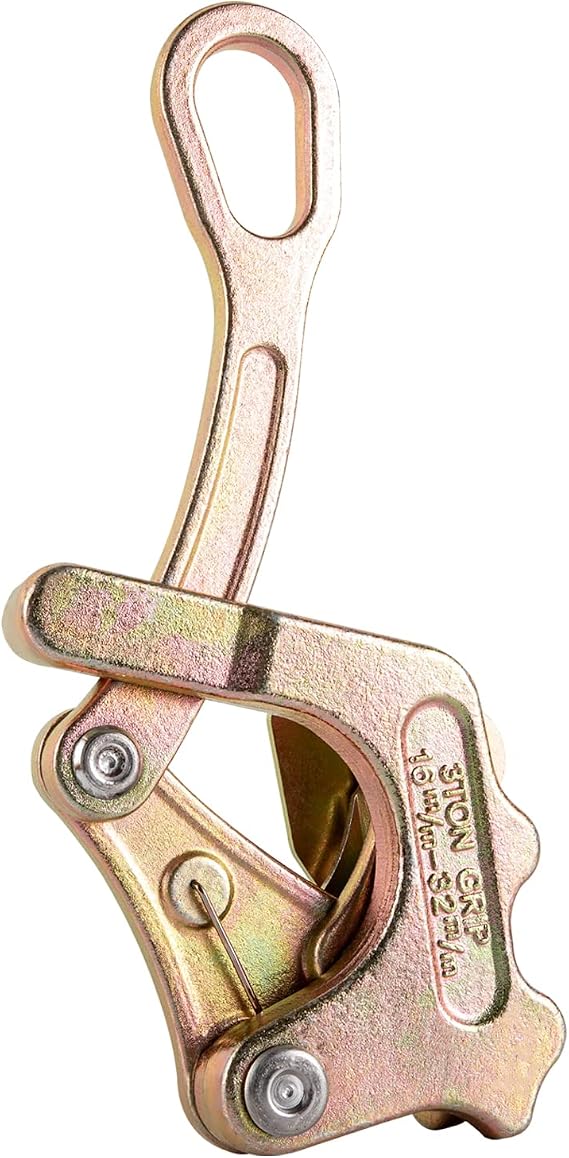 3T Cable Grip Wire Gripper, Steel Cable Puller Tool for Wire Rope, Cable Clamp Wire Pulling Grip Hand Puller (Gold, 3T)