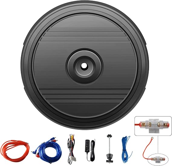 12" Car Subwoofer, Deep Bass, Anti-Theft Spare Tire Design, Plug & Play, OEM-Style Spare Tire Mount, No Space Wasted, High Output for Cars & Trucks
