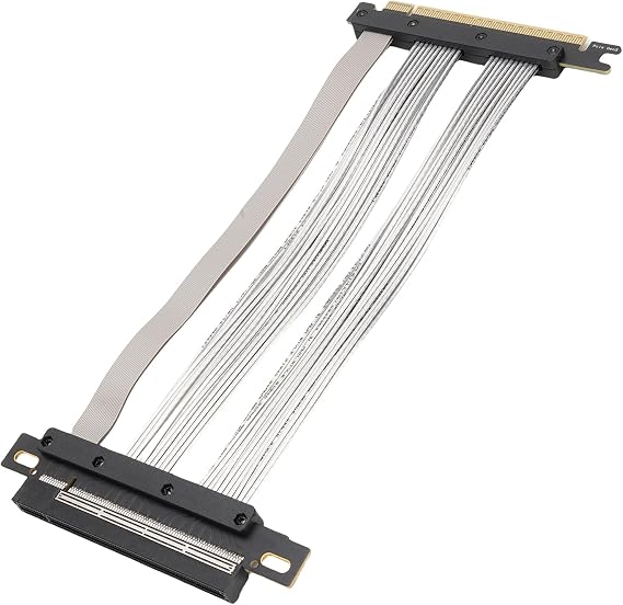 Cuifati PCIE 5.0 16X Riser Cable, 128Gbps Gen 5 GPU Extension Cable, Graphics Card Extension Riser Cable Adapter, for RTX4090 5090 RX8900 RX7900 Plug & Play (30cm)