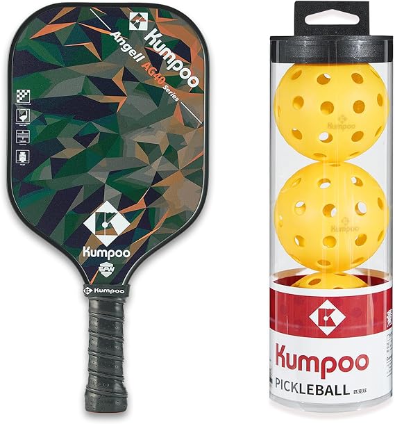 Pickleball Paddle AG40orange + Balls L40yellow