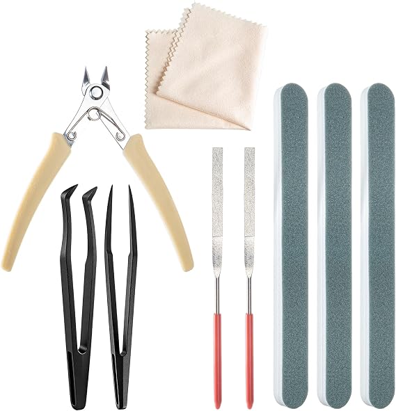 Modelling Tools Set, 9-Piece Model Making Tool Kit | 9-Piece Model Making Tool Kit with Mini Pliers &amp; Tool Box for3D Printers &amp; Adult Craft Projects, Modelling Tools Set