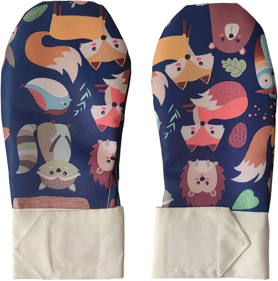 2Pcs Waterproof Sensory Chew Gloves, Chewing Mittens for Special Needs, Anti Finger Biting Compression for Autism Down Syndrome Boys&Girls