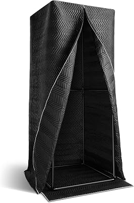 Moukey Portable Vocal Booth, One-piece Design Recording Booth with 720 Degree Sound Dampening, Home Studio Soundproof Booth for Voiceover, Podcast, Singing