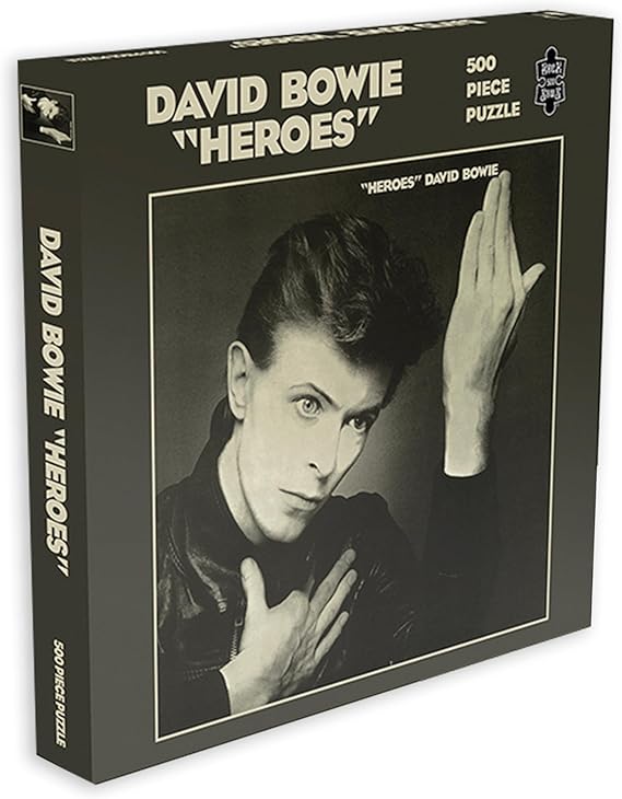RockSaws David Bowie Heroes 500 Piece Jigsaw Puzzle | 16 x 16 inches, Officially Licensed David Bowie Merchandise and Collectible Gift for Rock Music Fans, Teens and Adults