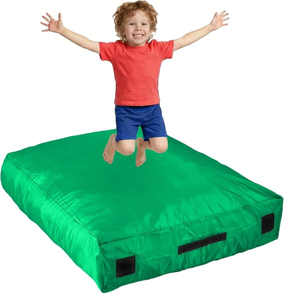 SaferBounce Sensory Crash Pad for Kids | Big 152 x 152 cm Or 122 x 91 cm | Autism Crash Mat for Children | Soft Landing for Jumping & Play | Crashpad | Giant Kids Foam Mat | Climbing & Gymnastics