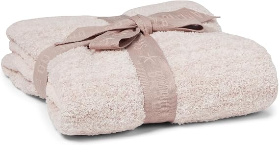 Barefoot Dreams CozyChic Ombre Blanket, Antique Rose Multi, 30" x 40"