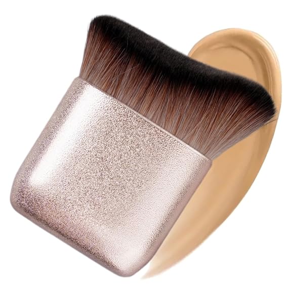 Streak-Free Self Tanner Brush - Professional Kabuki Foundation Blender, Ultra Soft Vegan Bristles for Face & Body Makeup Brush for Liquid, Cream & Bronzer Powder