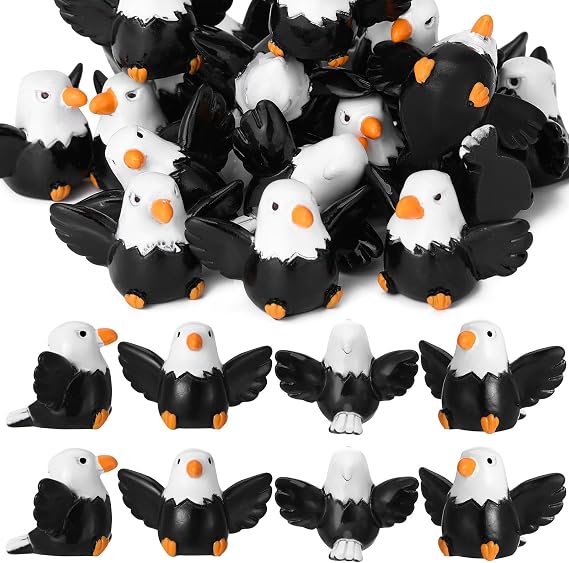 20 Pcs Mini Resin Bald Eagle Figurines, Bald Eagle Ornament