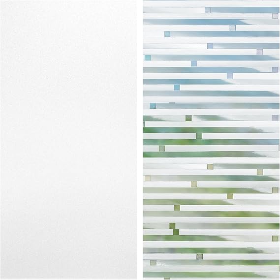 rabbitgoo Frosted Glass Window Film and Matte White Frost Film 17.5 x 78.7 inches