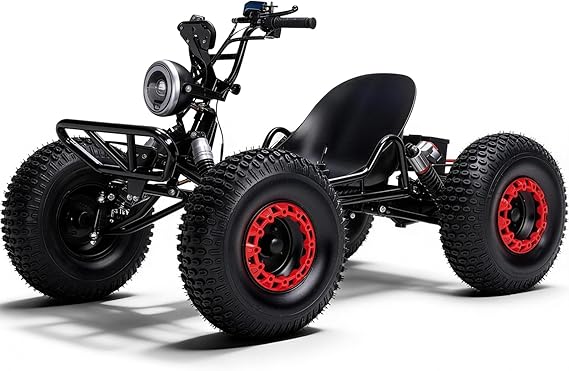 Electric Go Kart, 2000W Motor Go Kart for Adults & Kids with Premium Steel Tubular Frame, 3 Speed Off-Road Kart with 8'' Off-Road Tires, Hydraulic/Rear Disc Brake, 30MPH (56''L*39''W*35''H)