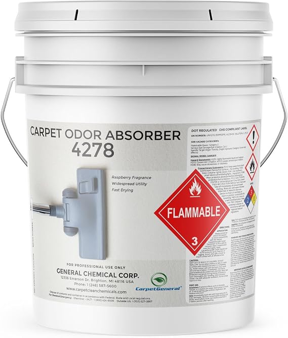4278 Raspberry-Scented Carpet Odor Absorber, 5 Gallon