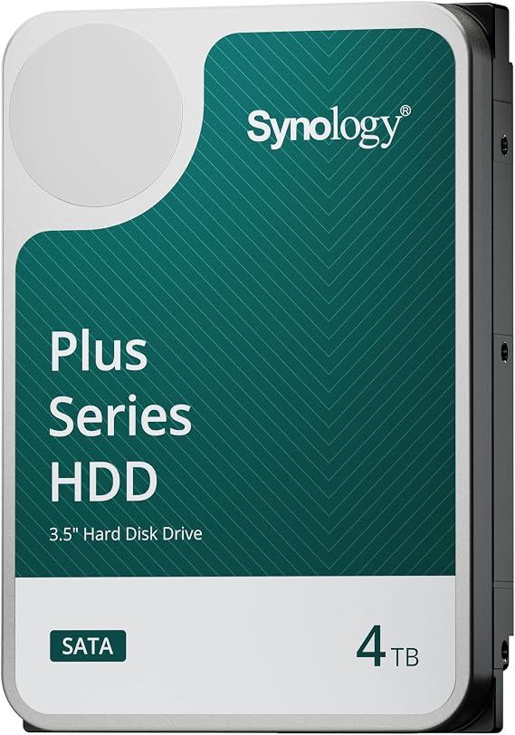 Synology Plus HAT33004T 4 TB Hard Drive - 3.5" Internal - SATA (SATA/600) | SATA III interface with CMR technology and DSM integration for storage, backup and 24/7 operation