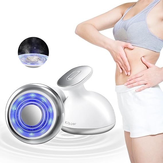 Kiboer Facial Beauty Device, Total Care, Face, Body, Thighs, Ultrasonic, RF EMS Vibration, Equipped with LED, Multi-Function, 6 Modes, 3 Levels of Intensity, Skin Care, Full Body Beauty, IPX6