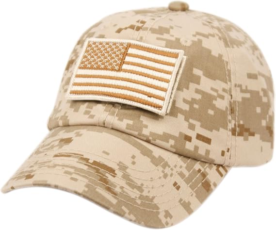 Cotton Low Profile Tactical Operator USA Flag Patch Buckle Cap
