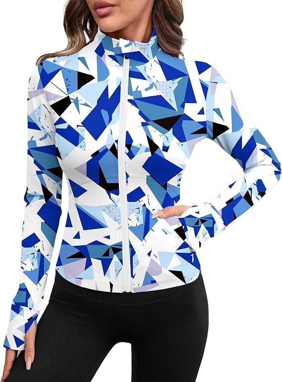 Avoogue Women Lightweight Active Jacket Full Zip Workout Running Yoga Athletic Outerwear with Pockets