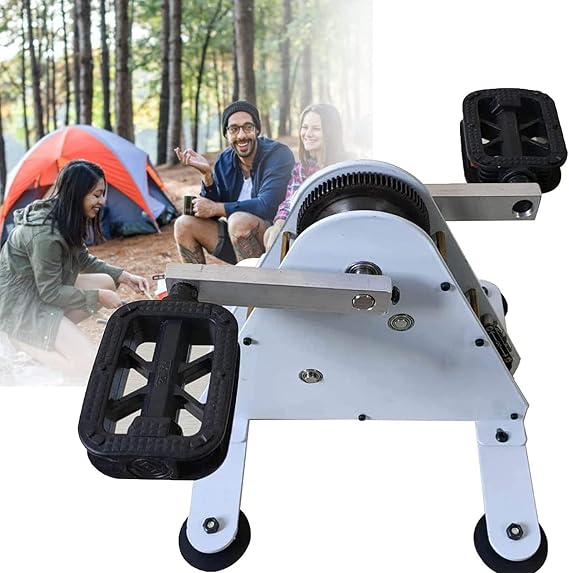 Portable Pedal Generator,50W/100W Crank Manual Generator USB Charging Portable High Power Hand-cranked Charging Generator Emergency Dynamotor,Pedal-100W