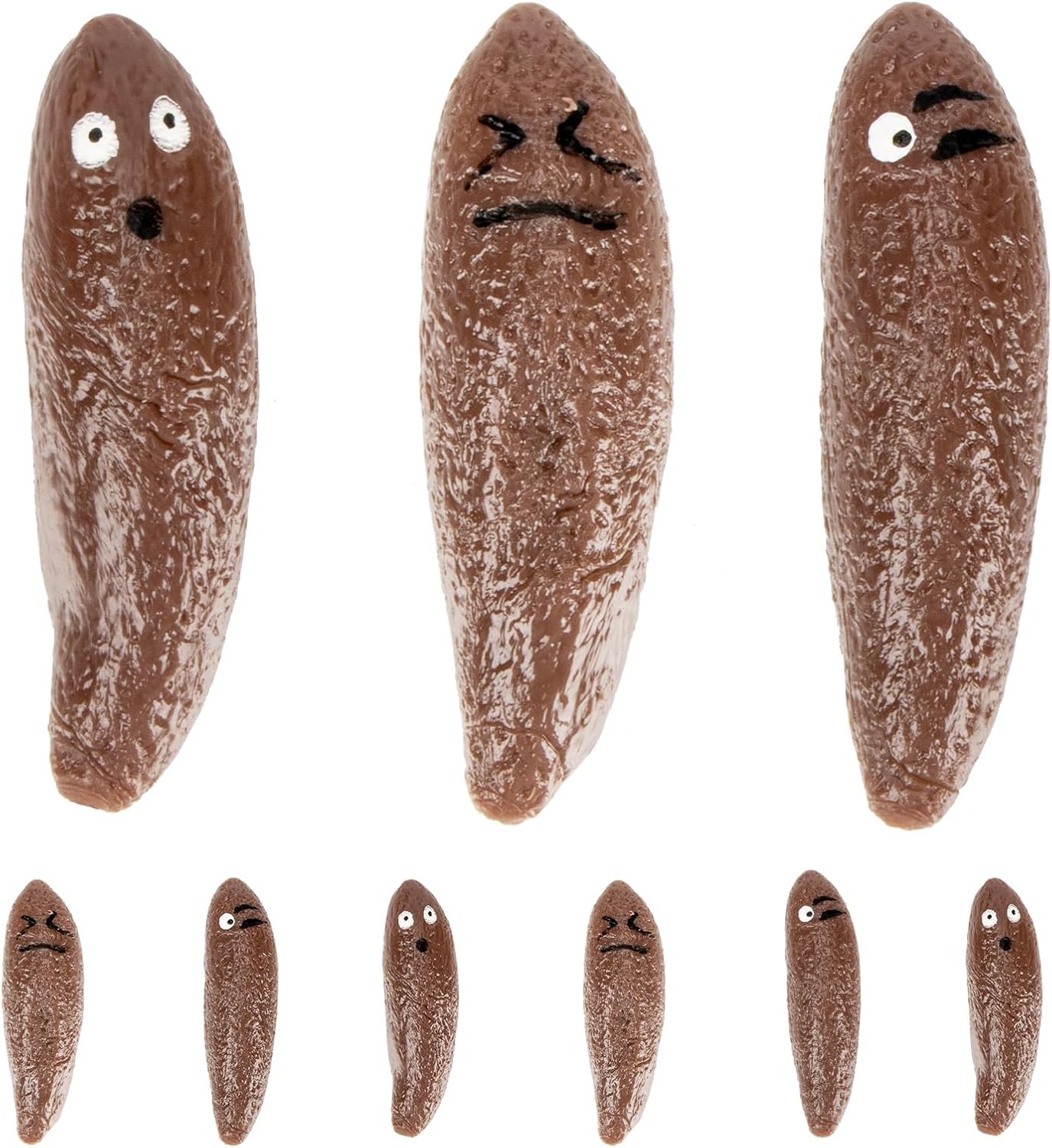 Flinging Poop Finger Toys - 9Pack Stretchy Poop Finger Slingshot Toys Cute Fake Poop Toys Poop Emoji Flying Games Stress Relief Toys Novelty Prank Gift for Halloween April Fools Day