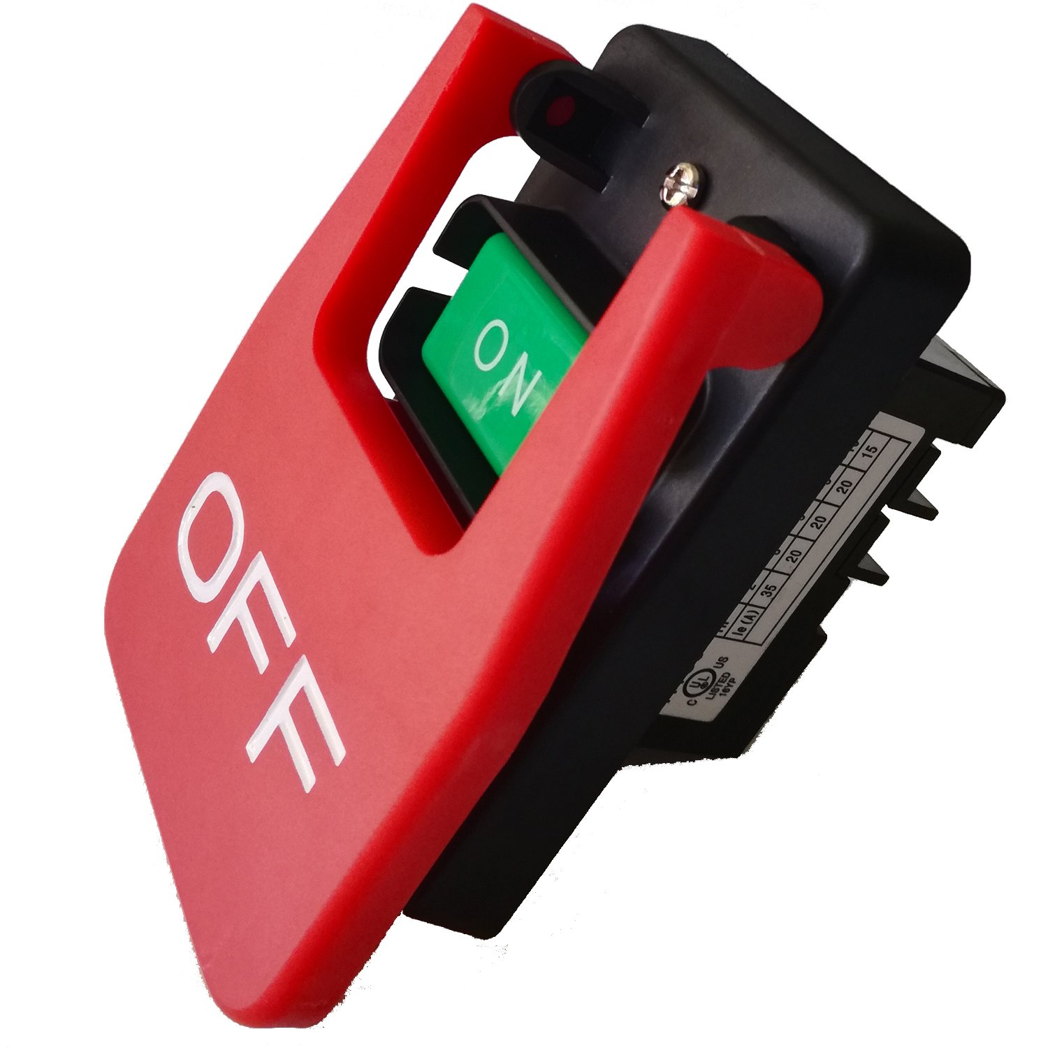Industrial On Off Push Button Switch Start Stop Pushbutton Switches Large Paddle Switch for Beach Table Saw 20A-35A HY 56,220V Single Phase 380V Three Phase (220V)