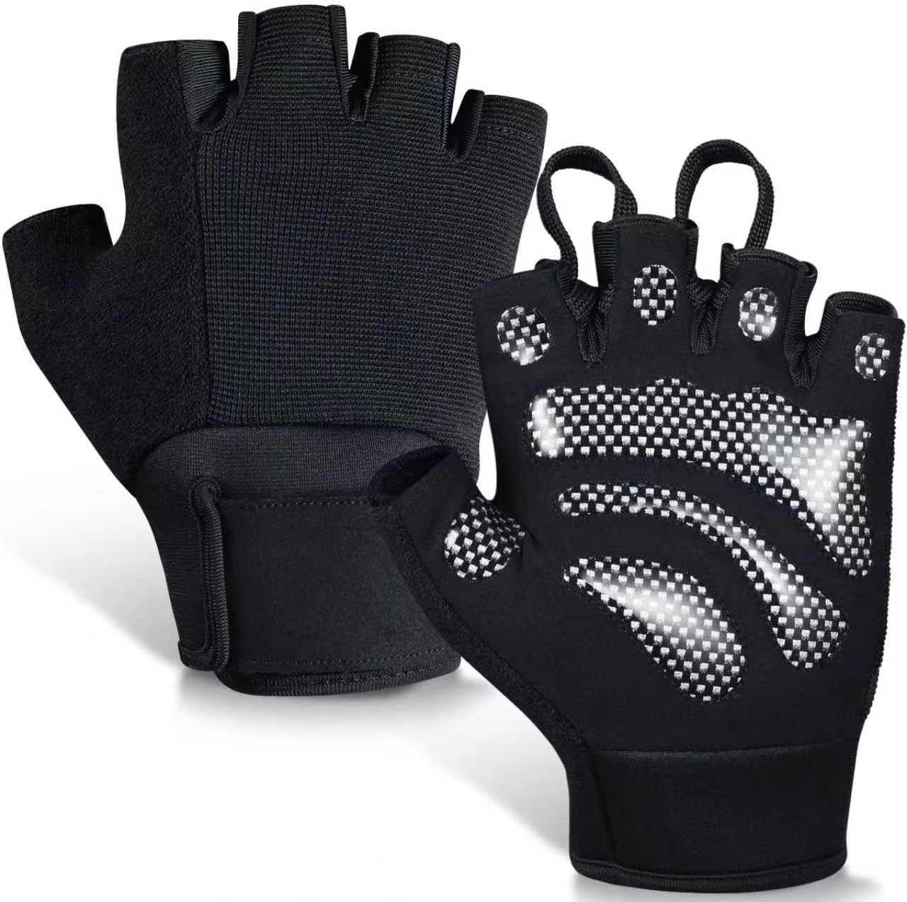 sunnex Gym Gloves for Women & Men - Fingerless Workout for Weightlifting, Lightweight Breathable Fitness for Sports