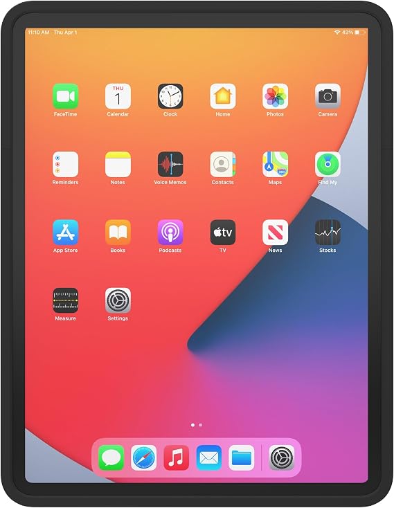 IPORT 72326 Connect PRO iPad Case for iPad Pro 12.9 (6th & 5th Gen) Contactless Charging, Magnetic Docking, One-Touch Release & 360 Rotation | Rugged & Slim USB-C Protective Case Black