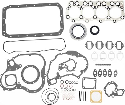 Cylinder Head Gasket Kit Engine Valve Gasket Set No.ME999663 for Mitsubishi 4D31FE3,FE4 Rubber, Metal Black