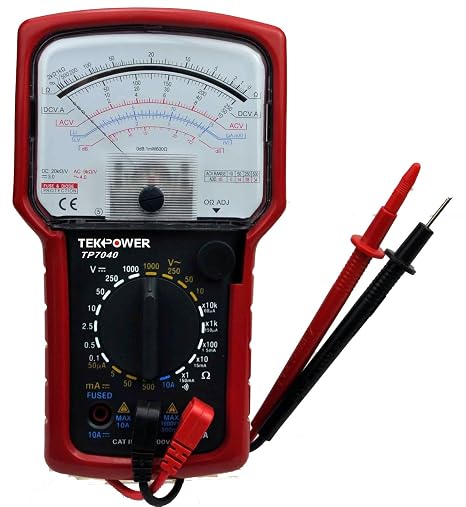 Tekpower TP7040 20-Range AC/DC Analog Multimeter General Purpose with High Accuracy and Well Built Details, Strong Needle