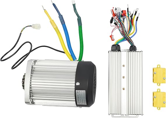 60V Electric Brushless DC Complete Kit, 3000W Kit Electric Brushless | Max Speed 3500rp with Cooling Holes Go Electric with Temperature Sensing