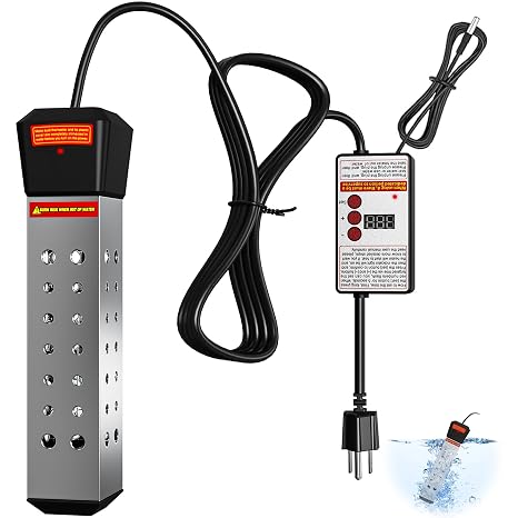 Immersion Water Heater, 2000W Portable Pool Heater