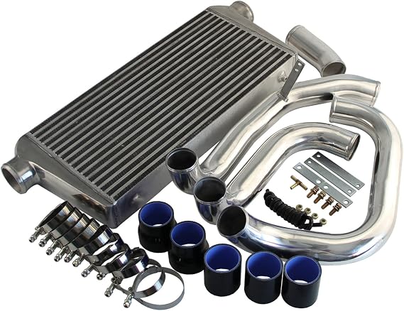 Fmic Intercooler w/Pipe Piping Kit for Skyline R32 R33 R34 Gtst Rb20 Rb25Det BK
