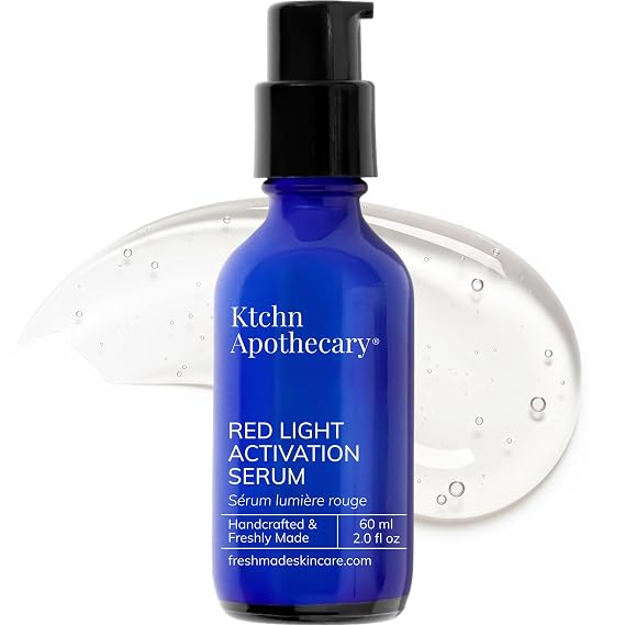 Red Light Serum for Face & Neck | 100% Clean Formula | Activation Serum Boosts LED Benefits, Smooth Wrinkles, Hydrate & Brighten | Matcha, Hyaluronic Acid, Orchid Stem Cells | 2x Bigger Bottle, 2 Oz